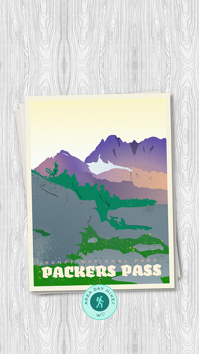 Packers Pass graphic brand branding canadian identity canadian poster canadian rockies design hiking identity illustration map making maps myth postcard postcards poster design silkscreen typography