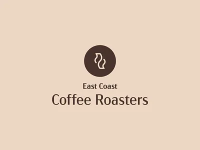 East Coast Coffee Roasters logo ceoncept 2021 branding clean concept cup flat identity illustration logo logodesign minimal simple steam typography