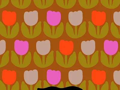 Tulips floral flowers surface design textile design