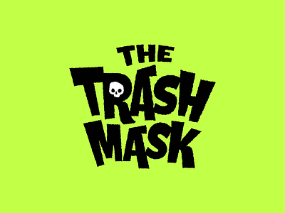 The Trash Mask branding logo mask skull trash type typeography