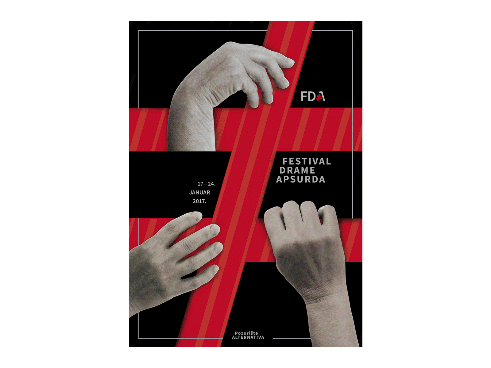 The Theatre of the Absurd Festival_part 1 banner banner ad banner design black branding branding design festival grey logo mark poster red stationery stationery design the theatre of the absurd theatre visual identity