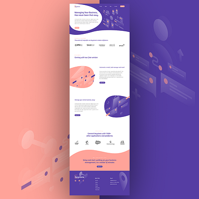 SaaS Landing Page Design design illustration landingpage saas saas design ui ux web webdesign website