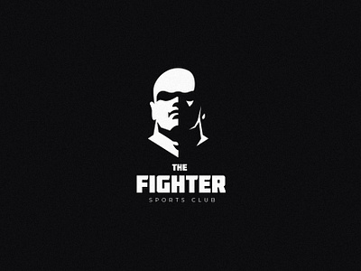 Fighter, sports club branding design face inspiration logo minimalism silhouette vector