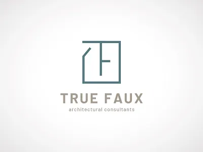 True Faux logo architecture chattanooga creative design faux freelance graphic logo ryan meyer tennessee true work