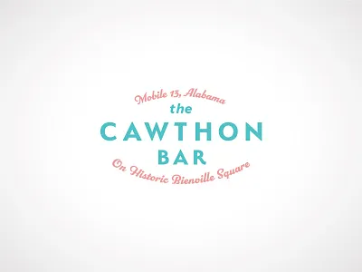 The Cawthon Bar logo alabama cawthon bar creative design freelance graphic logo mobile ryan meyer work