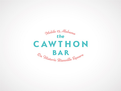 The Cawthon Bar logo alabama cawthon bar creative design freelance graphic logo mobile ryan meyer work