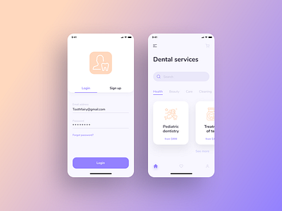 Dental clinic app design mobile app mobile design new ui ux