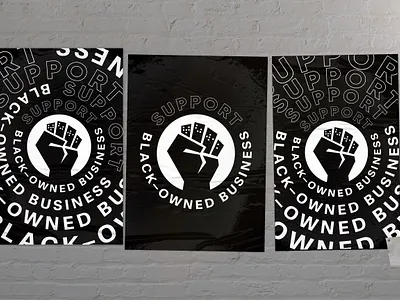Black-Owned Business Posters 1 activism badge badge design black branding campaign city design designer human rights iconography illustrator logo mock posters work
