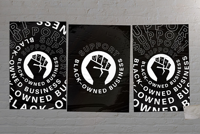 Black-Owned Business Posters 1 activism badge badge design black branding campaign city design designer human rights iconography illustrator logo mock posters work