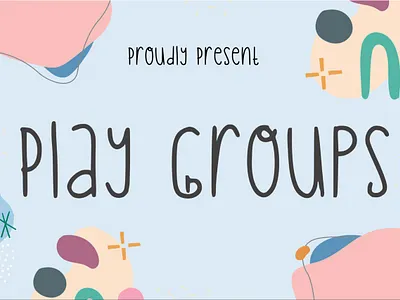 Play Groups Font branding creative cute design display font handwritten logo playful typeface typography