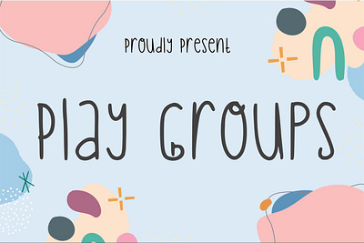 Play Groups Font branding creative cute design display font handwritten logo playful typeface typography