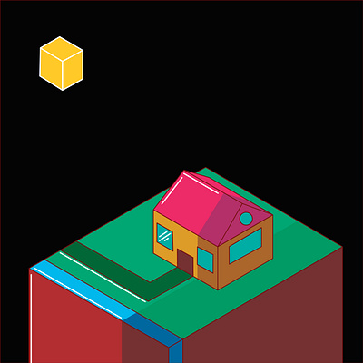 isometric landscape illustration isometric art landscape vector