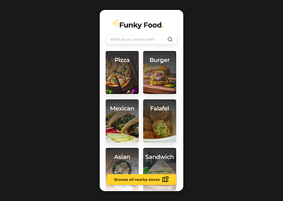 Daily UI #099 - Categories 099 browser categories dailyui dailyuichallenge delivery app filters food food delivery gps location based