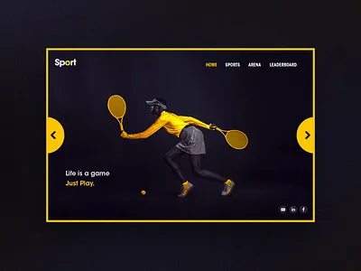Tennis Landing Page inspiration landing landingpage sport sports tennis ui ui design uidesign uitrends uxui web webdesign
