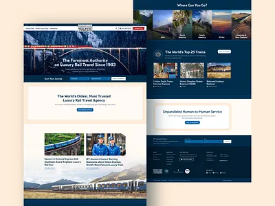 The Society of International Railroad Travelers Homepage antique luxury pattern railroad train travel ui ux vintage web design webdesign website