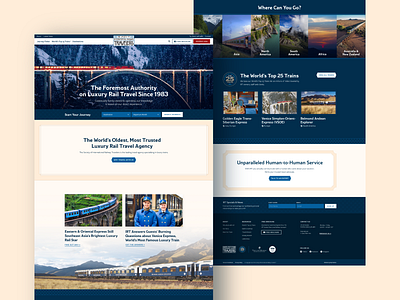 The Society of International Railroad Travelers Homepage antique luxury pattern railroad train travel ui ux vintage web design webdesign website