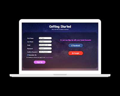 Sign up form DailyUI 001 css daily 100 challenge daily ui dailyui dailyuichallenge design desktop desktop design front end front end front end development frontend html html css ui web web design webdesign website website design