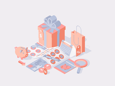 Online Shopping design illustration isometric isometric art isometric illustration isometry ux vector webdesign