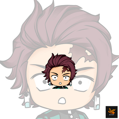 Kamado Tanjiro Emote anime emote emotes illustration kamado tanjiro kimetsu no yaiba manga streamer twitch