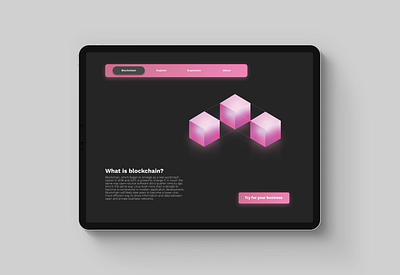 Blockchain - Visual identity design illustrator ui website