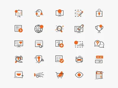 🟠rise icons 🟠 app branding design elearning icon iconography illustration ui vector web