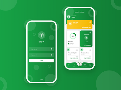 Apotek Pulosari - Point of Sales app app design app ui dashboard dashboard app dashboard ui login form login page login ui mobile app mobile app design mobile ui