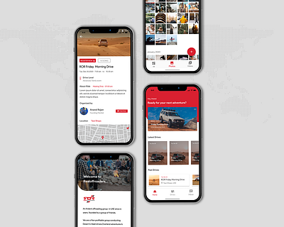 Real off roaders club android app design club app event app ios app design mobile app mobile app design uidesign uiux