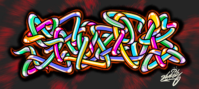 Graffiti shoker style digital art procreate sketch artwork color design graffiti graffiti digital illustration lettering shoker sketch typography