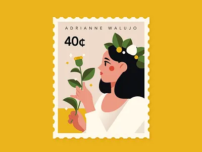Lady Stamp classy design editorial female illustration illustrator minimalist vector