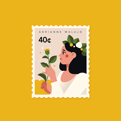 Lady Stamp classy design editorial female illustration illustrator minimalist vector