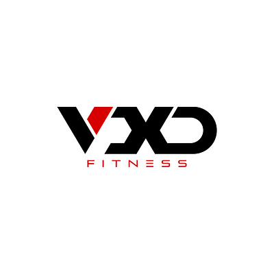 VxD Fitness Logo branding design icon sports typography