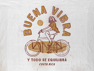 Buena Vibra badge design beach branding illustration paradise summer t shirt design vintage vintage badge