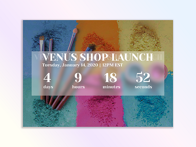 Daily UI :: #014 014 14 beauty business countdown countdowntimer daily 100 challenge dailyui dailyuichallenge design makeup minimal shop ui web