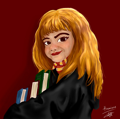 hermione granger animation branding characterdesign design digital painting digitalart graphicdesign illustration