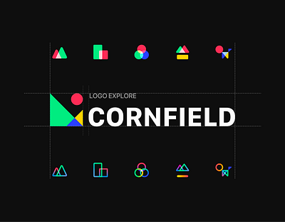 LOGO EXPLORE branding cornfield family graphic design home housing estates icon icon set logo mountain 设计