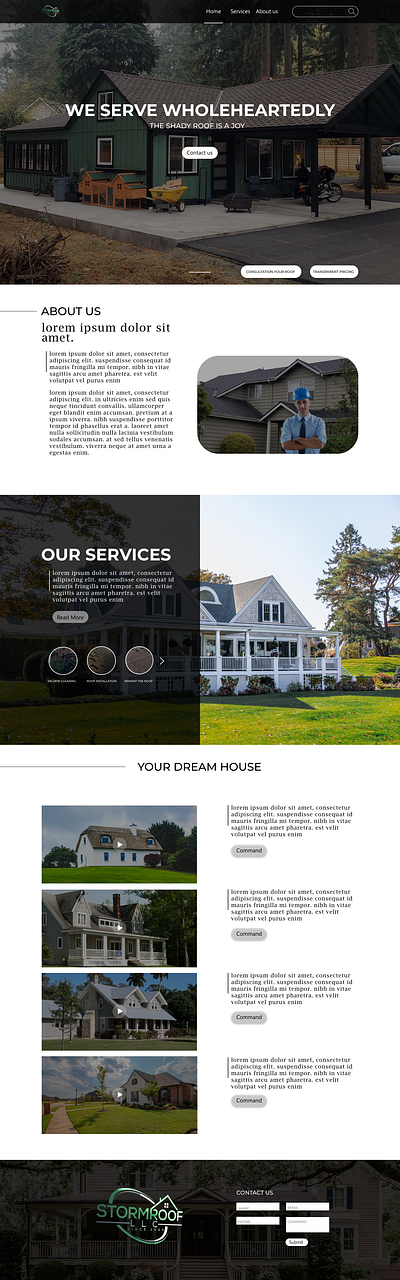 Web deisgn roof branding design juniorui roof ui uidesign uxdesign web