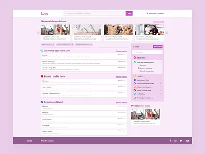 Website for women (work in progress) blog condensed female female empowerment feminist forum girls lilac pastel pink woman women