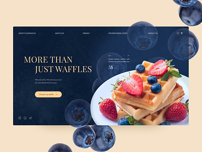 Waffle-restaurant concept concept design food sweet ui ux waffles web