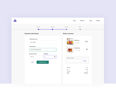 Credit Card Checkout Form branding card checkout flow checkout form checkout process credit card credit card checkout dailyui designer figma icon identity payment ui ui design uiux ux ux design