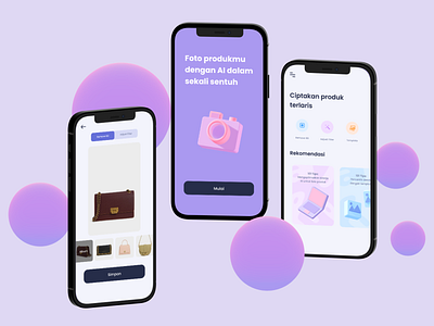 Background Removing using AI - Mobile App 3d 3d animation figma illustraion purple spline ui ui design uiux ux