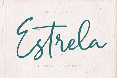 Estrela Luxury Signature branding brush calligraphy handwriting handwritten logo quotes script signature typography