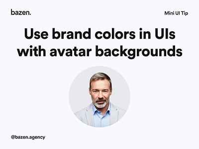 Mini UI Tip - Brand Avatar Colors avatar design avatar icons avatardesign avatars bazen agency brand design brand identity branding branding design color palette color scheme color schemes colour palette colour picker colour scheme design tip design tips ui ui design ux