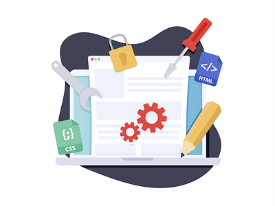 CMC Concept cms concept flat icon illustration illustrator ui ux vector web website website design