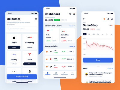 Investing concept app app app concept application design gamestop investing app stock stock market stonks ui ui design uiux ux ux design