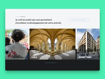 Website of a specialized developer - dark gallery green light portfolio projects ui ux webdesign website