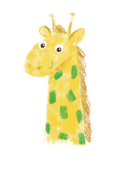 Giraffe characters illustration kids prints