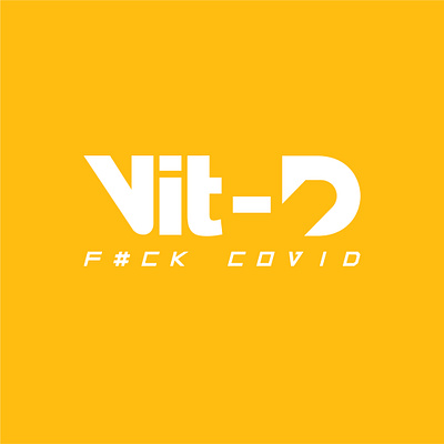 Vit D Logo branding corona coronavirus covid covid19 design fuckcovid illustration logo sport typo typography vector vit d vitd yellow