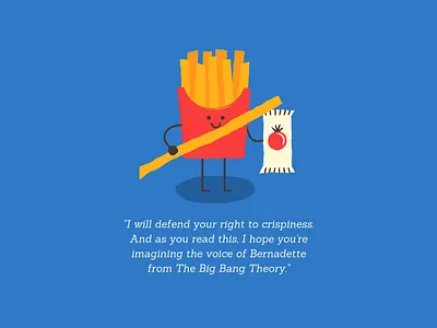 Food Portfolio character cute fries illustration ketchup tomato