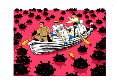 Pandemic comic drawing editorial illustration illustration illustrations