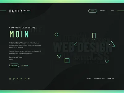 Portfolio Re-Design 2021 dark design interface portfolio ui ux web